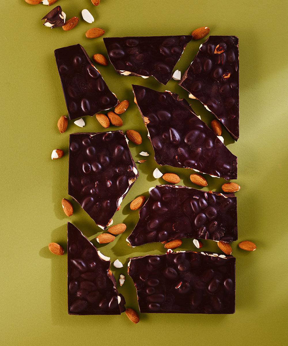 Plaque à casser chocolat noir 74% amandes bio - 2